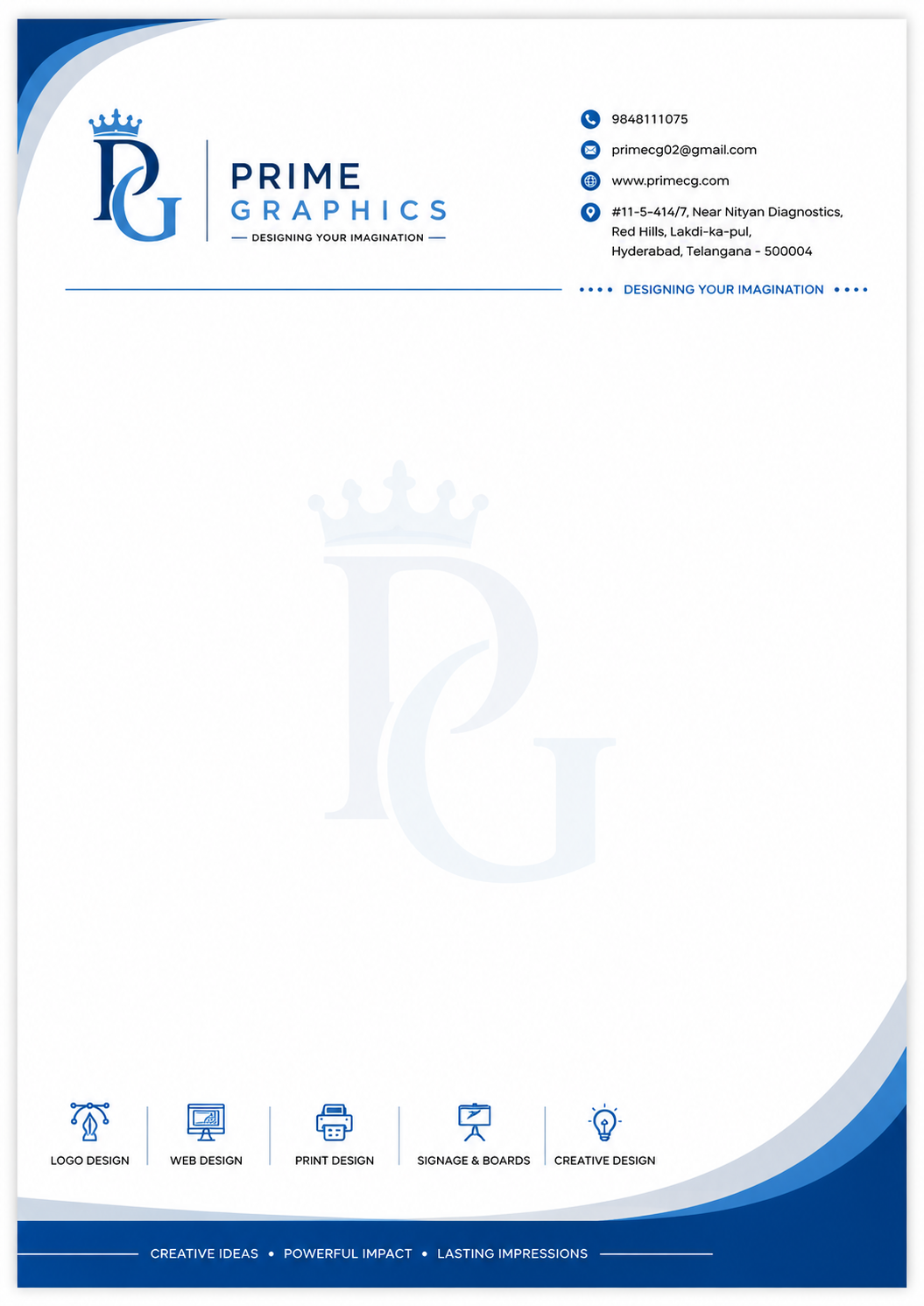 Corporate Letterhead Printing - Prime Graphics Hyderabad