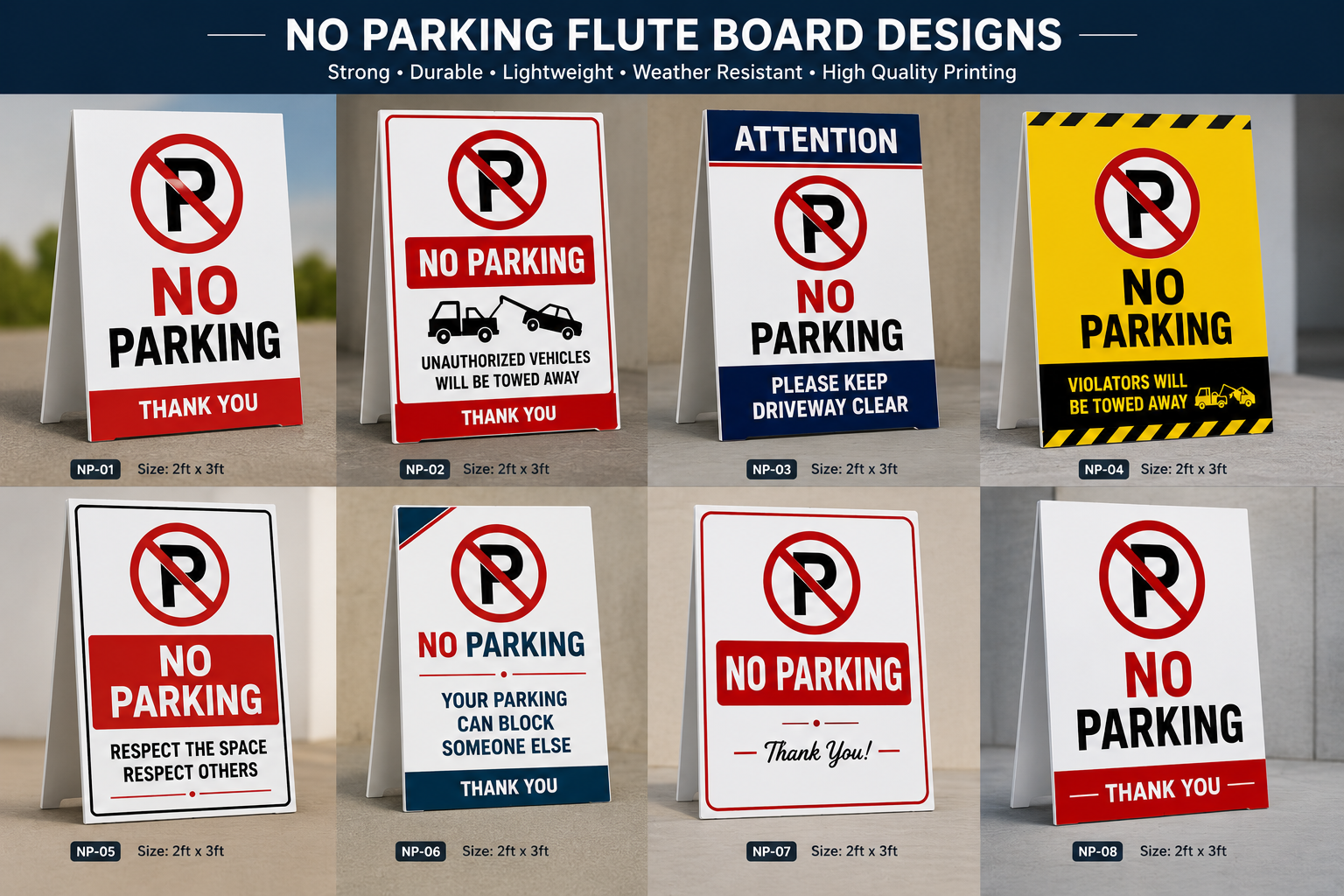 No Parking Board Signage - Prime Graphics Hyderabad